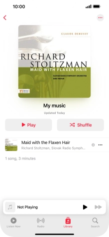 Go to the required category or playlist and press the required audio file.
