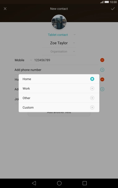 Press the required email type.