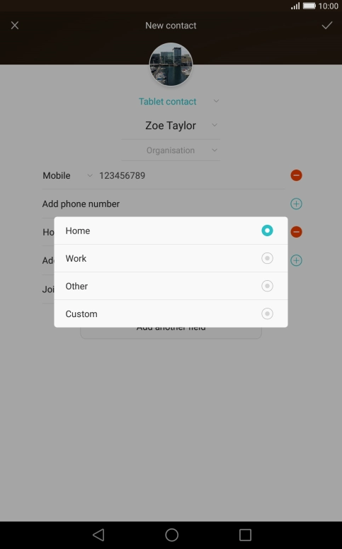Press the required email type.