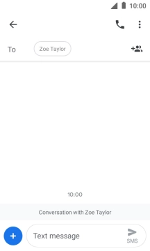 Press the text input field and write the text for your picture message.