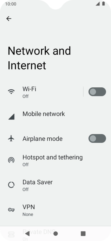 Press Mobile network.