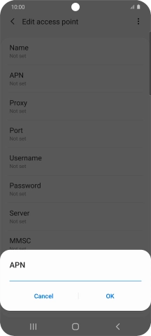 Key in live.vodafone.com and press OK.