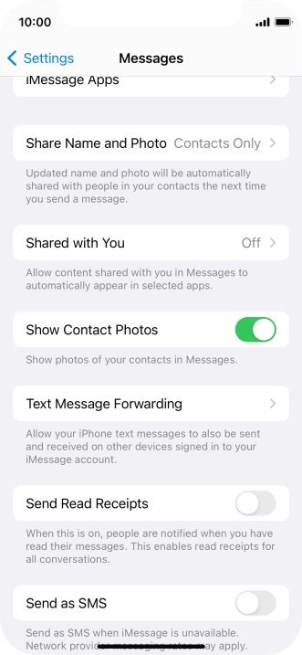 Press the indicator next to 