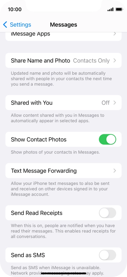 Press the indicator next to 