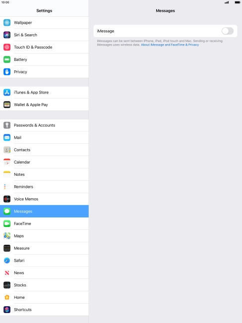 Press the indicator next to 
