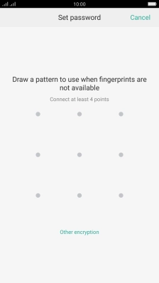 Follow the instructions on the screen to create an additional phone lock code.