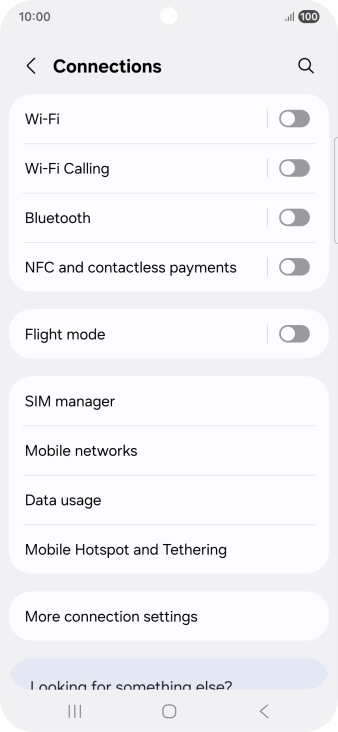 Press Mobile networks.