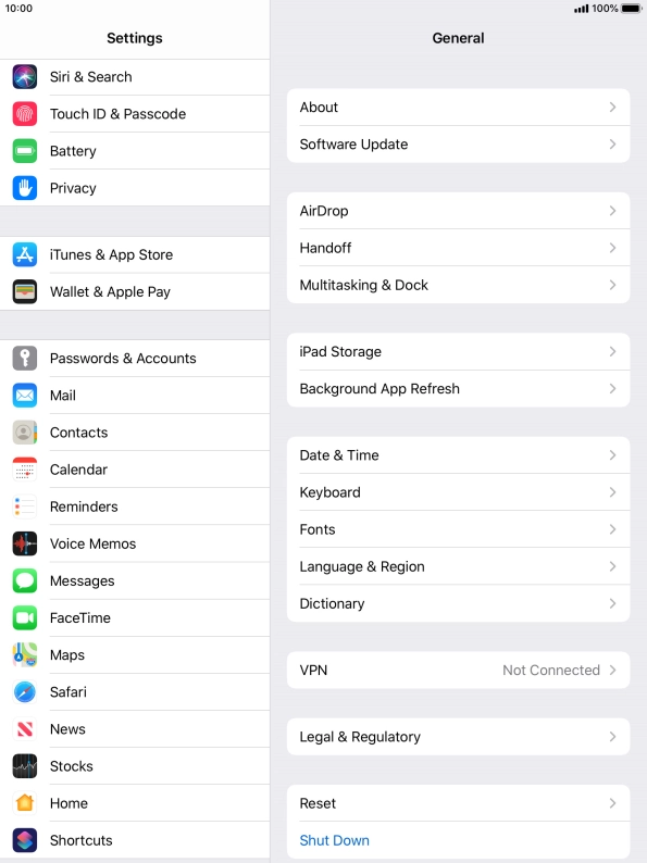 Press iTunes & App Store.