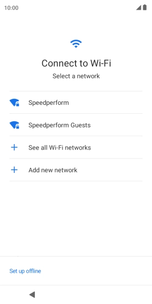 Press the required Wi-Fi network.