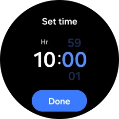 Slide your finger up or down on the screen to set the required time.