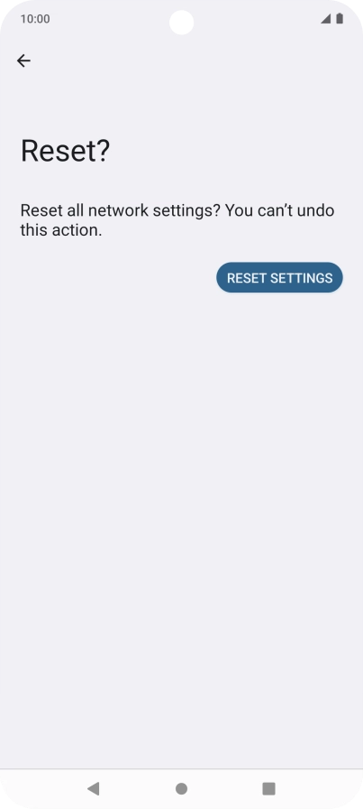 Press RESET SETTINGS.