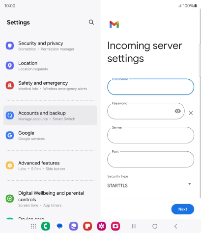 Press the field below 