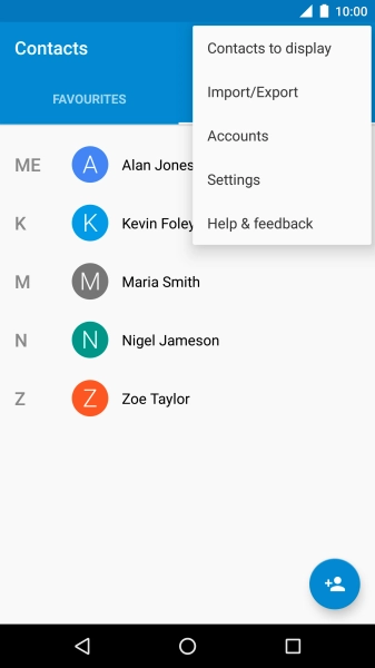 Press Import/Export.