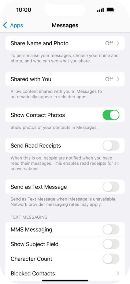Press the indicator next to 
