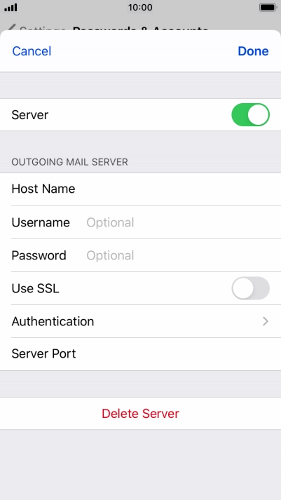 Press Authentication.