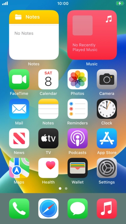 When the battery charging icon is displayed, the battery is charging.