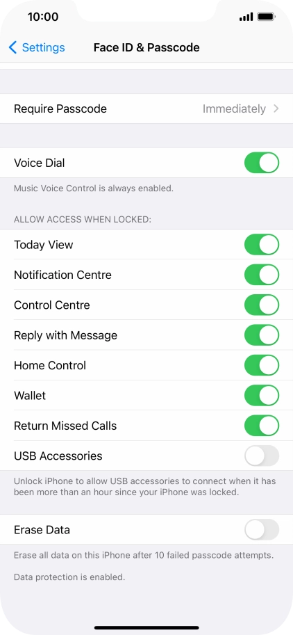 Press the indicator next to 