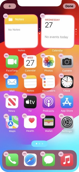 Press the home screen icon.