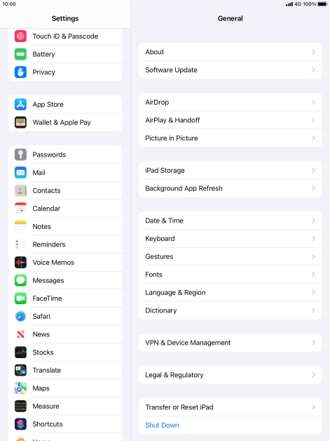 Press Touch ID & Passcode.