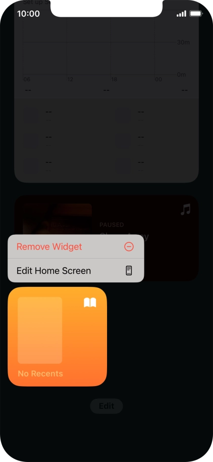 Press Remove Widget.