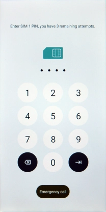 If your SIM is locked, key in your PIN and press arrow right.