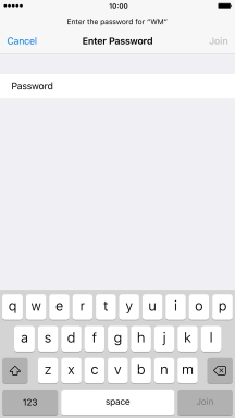 Press Password and key in the password for the Wi-Fi network.