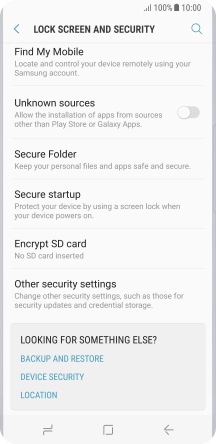 Press Other security settings.