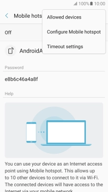Press Configure Mobile hotspot.