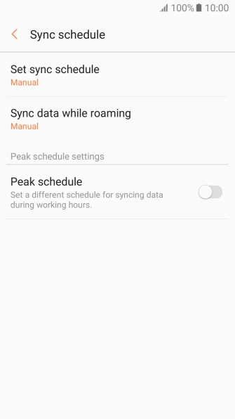 Press Set sync schedule.