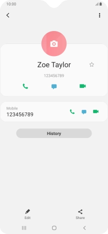 Press the Home key to return to the home screen.