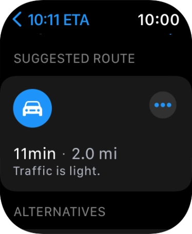 Press the required route.