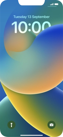 Press and hold anywhere on the lock screen.