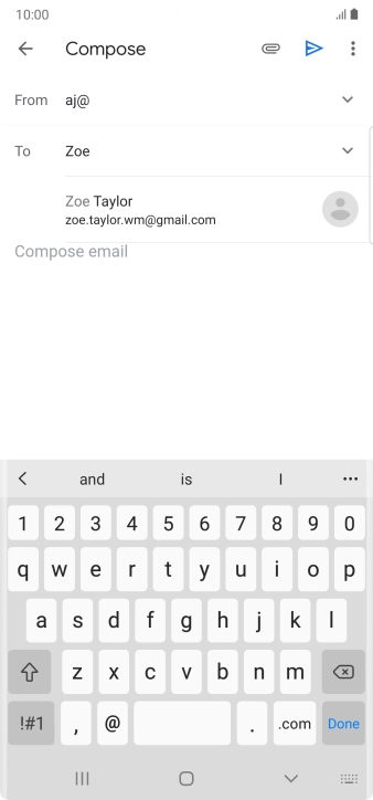 Press the required contact.