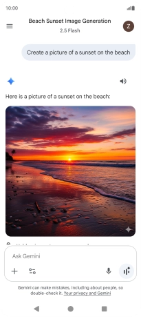 You can also ask Gemini to generate a picture based on your description.