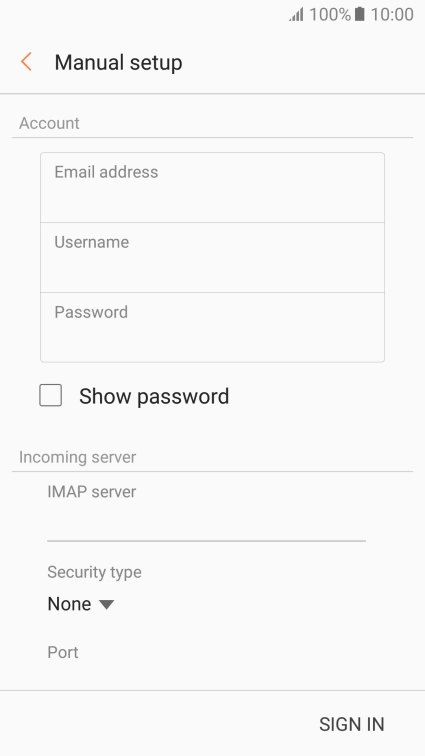 Press the field below 