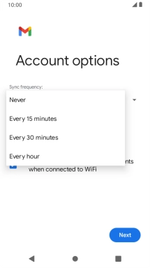 Press the required setting.