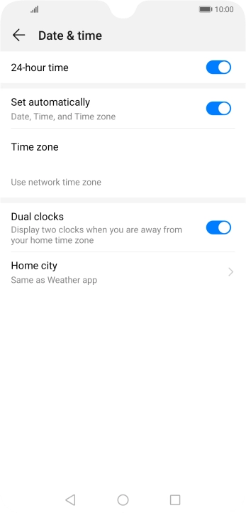 Press the Home key to return to the home screen.