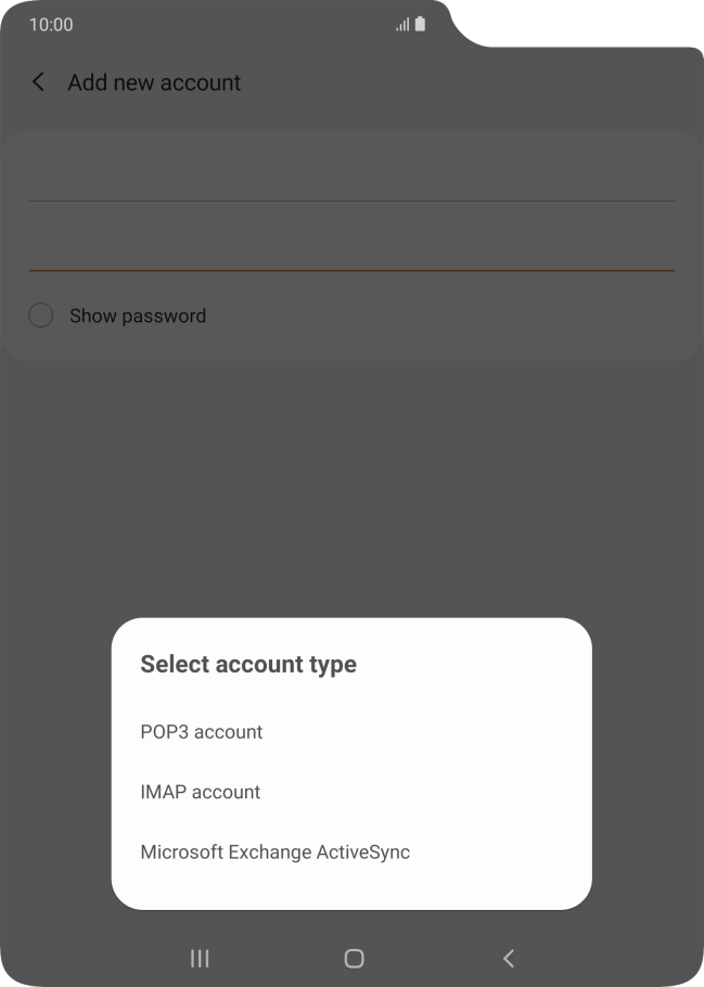 Press IMAP account.