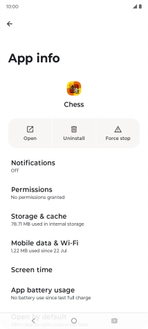 Press Storage & cache.