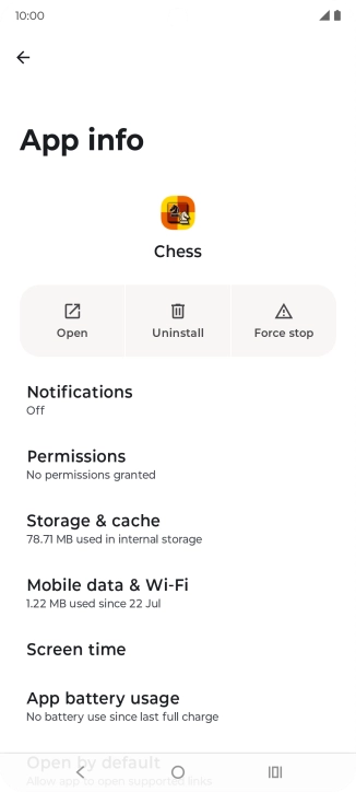 Press Storage & cache.