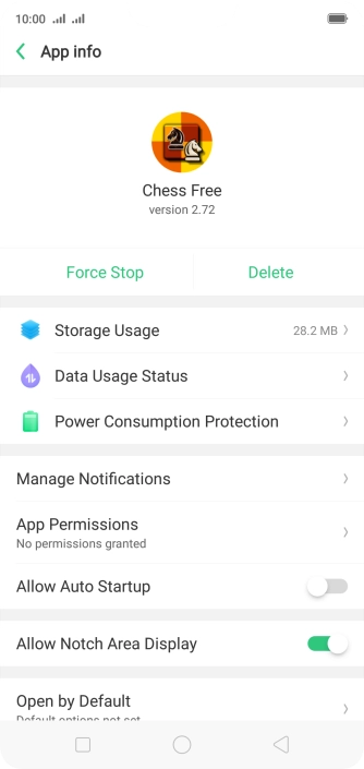 Press Storage Usage.