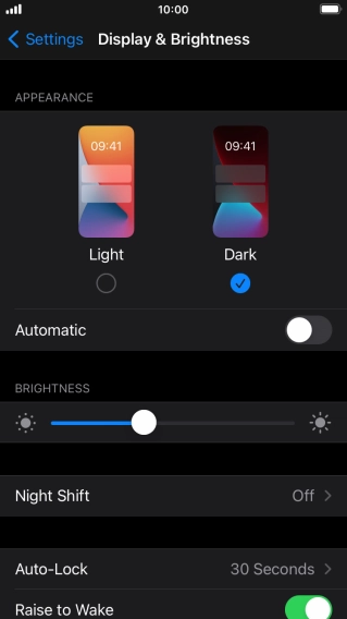 Press the indicator next to 