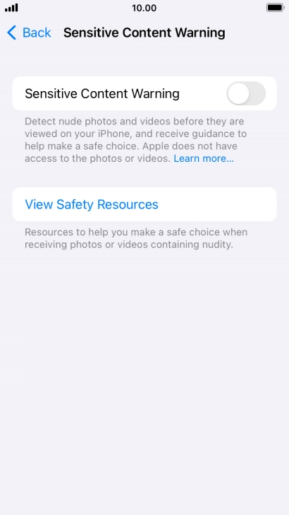 Press the indicator next to 