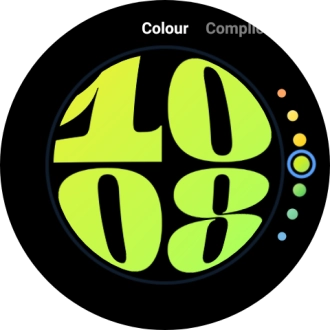 Slide your finger on the screen to change between the different designs.