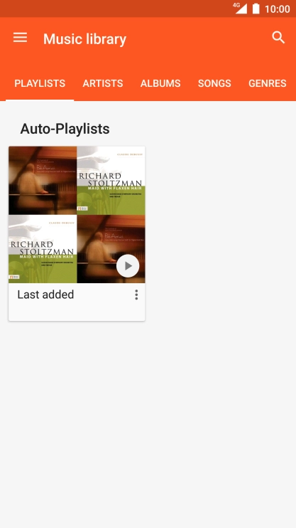 Press the required category and go to the required audio file.