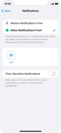 Press the indicator next to 