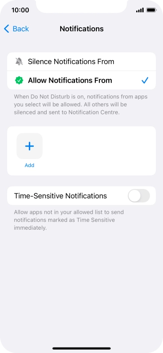 Press the indicator next to 