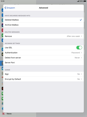 Press the indicator next to 