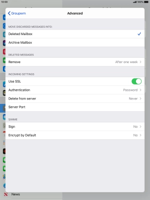 Press the indicator next to 