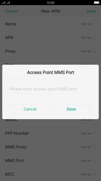 Key in 8080 and press Save.